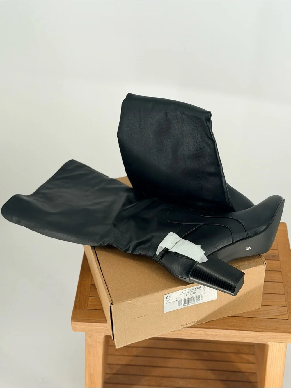New Journee collection Women’s Black Over-the-Knee Heeled Boots size 9 1/2